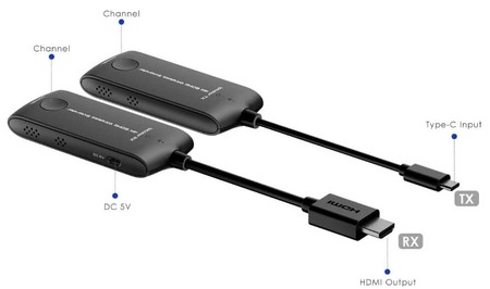 Drahtlos USB-C zu HDMI Spacetronik SPH-CW20