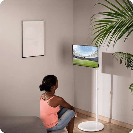 Mobilny uchwyt na monitor, stand TV Spacetronik SPE-T01B, Czarny