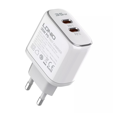 Ladegerät 2x USB-C 35W USB-C Kabel