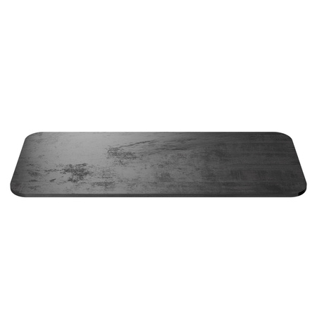 Blat biurkowy czarny uniwersalny 158x80x1,8cm Kaskada Czarna