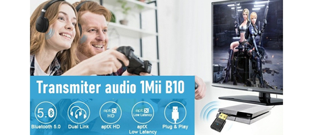 Nadajnik Audio Bluetooth 5.0 USB 1Mii B10 Windows Mac
