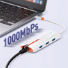Adapter HUB 6w1 USB-C NA USB 3.0 HDMI PD RJ45 LDNIO DS26H Czarny