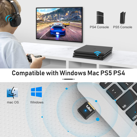 Nadajnik Audio Bluetooth 5.0 USB 1Mii B10A Windows Mac PS4