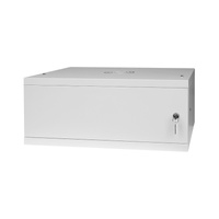 Szafa RACK 19'' 4U 450mm SZARA Drzwi stalowe
