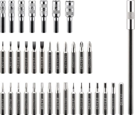 Schraubendreher + Bits/Einsätze KIT 37-teilig. Goobay