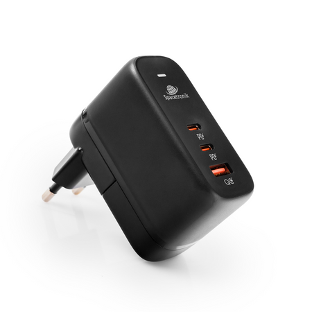 65W GaN SR101 2x USB-C, 1x PD QC Ladegerät