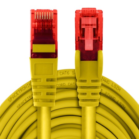 Kabel RJ45 CAT 6 U/UTP AWG24 gelb 10m