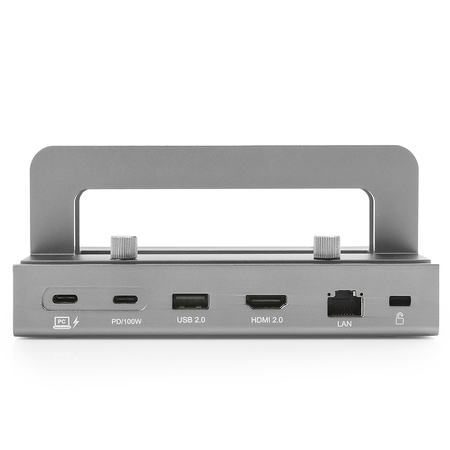 Podstawka pod laptopa z multiportem 11 w 1 Spacetronik srebrna