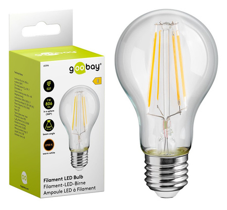 LED FILAMENT 7W E27 2700K Glühbirne Goobay E