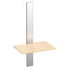 Regulowana półka ścienna srebrno-drewniana (dąb) Spacetronik SPGC21 stal 43cm