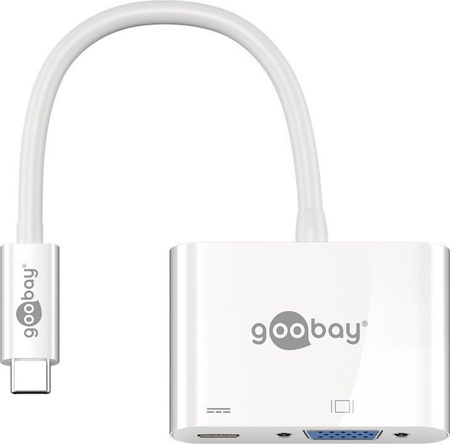Adapter USB-C na VGA + USB-C z PowerDelivery Goobay