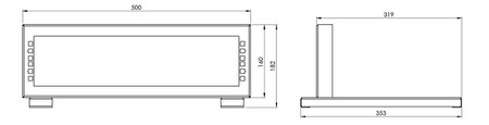 Spacetronik 19'' Rack 2U 350mm BLACK