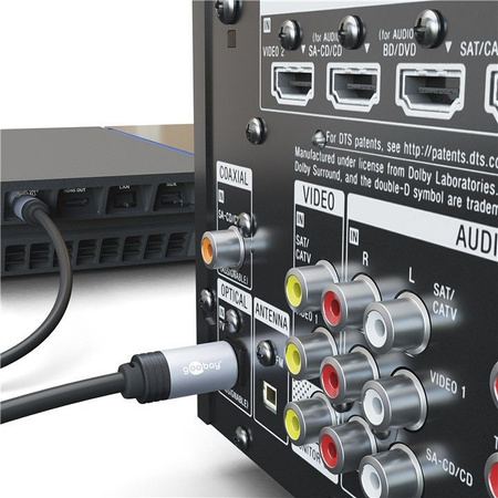 Audiokabel Klinke - 2x RCA Goobay Plus TEXTIL 3m