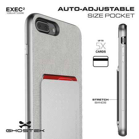 Etui Exec 2 Apple iPhone 7 8 Plus srebrny