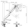Uchwyt srebrny na monitor Spacetronik SPAS110S