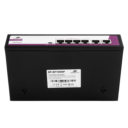6-Port 100Mbps POE 65W SWITCH SP-SF1006P - zdjęcie 2