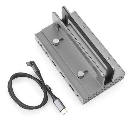 Podstawka pod laptopa z multiportem 11 w 1 Spacetronik srebrna
