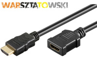 przedłużacz HDMI™ Goobay Gold Black 5m