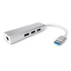 Multiport USB auf 3 USB + RJ45 SPU-M06 silber