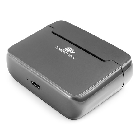 Bezprzewodowy mikrofon krawatowy z etui Apple Lightning IOS iPhone Spacetronik SPU-WM11L