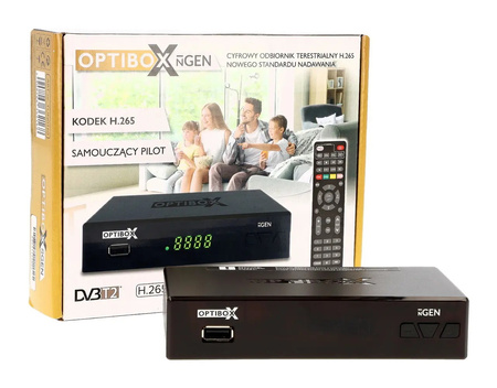 Tuner DVB-T2 Optibox nGEN H.265 dekoder do telewizji naziemnej