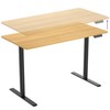 Spacetronik Moris elektrischer Schreibtisch SPE-O121 120x60, Gestell schwarz, Platte helles Holz 