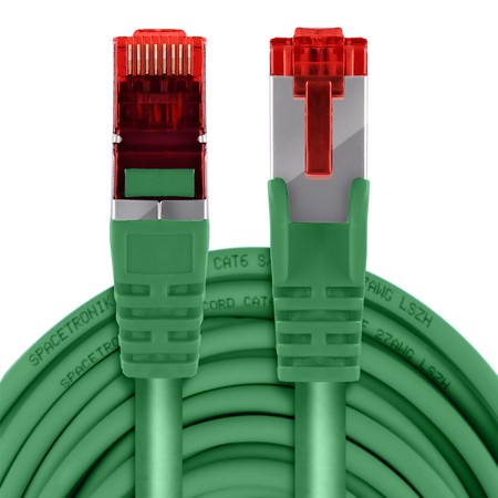 Kabel RJ45 CAT 6 S/FTP AWG27 LSZH grün 3m