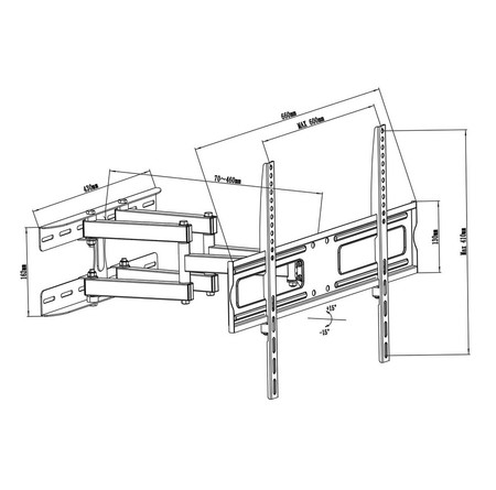 Maclean MC-762 37"-70" B TV-Halterung bis zu 30kg.