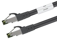 Kabel LAN Patchcord CAT 8.1 S/FTP czarny 5m