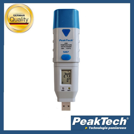 PeakTech 5187 USB-Datenlogger Temperaturmessgerät