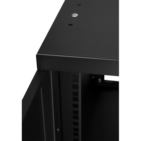 RACK 19'' 9U 600x450mm SCHWARZ Glastür