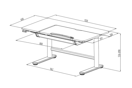 Elektryczne biurko Spacetronik XD SPE-X116W