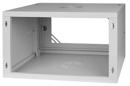 19'' RACK 6U 600x450mm Graue Glastür