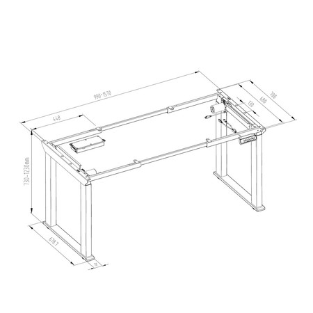 Spacetronik SPE-420B elektrischer Tischständer