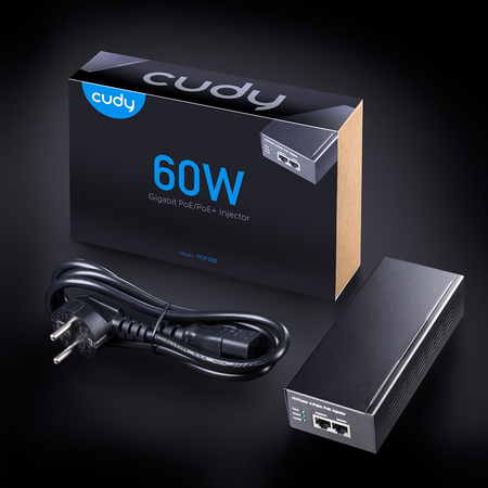 Stromversorgung PoE+ 60W Gigabit-Injektor POE300
