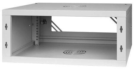 Szafa RACK 19'' 4U 350mm SZARA Szklane drzwi