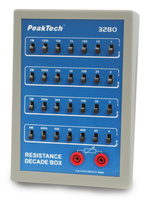 Dekada rezystancyjna z przełącznikami przesuwnymi PeakTech 3280