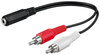 Kabel adapter audio gniazdo Jack 3,5mm - 2x wtyk RCA R/L Goobay 0,2m