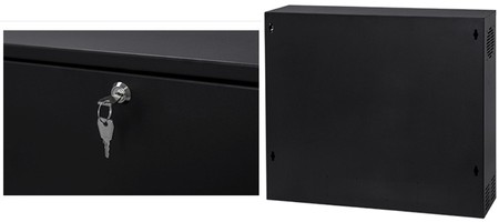 19'' 2U Rackmount-Gehäuse 350x130mm BLACK vertikal