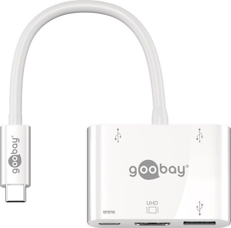 Adapter USB-C na HDMI 2xUSB USB 3.0 USB-C Goobay