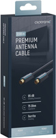 CLICKTRONIC Przyłącze kabel antenowy TV IEC gn.TV/wt.TV ekranowane 2m