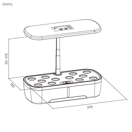 Inteligentna doniczka SMART GARDEN beżowa z systemem nawadniania Spacetronik SPGC10