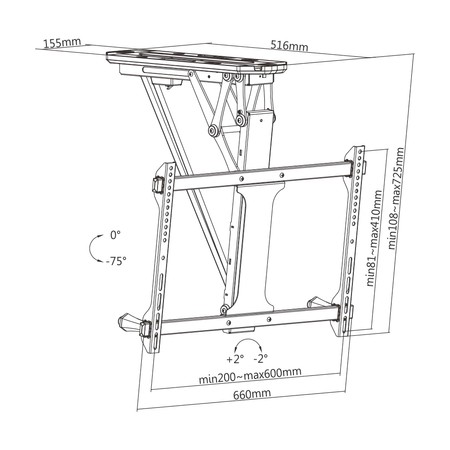 TV-Halterung 32"-70" elektrisch SPE-T30S Tuya