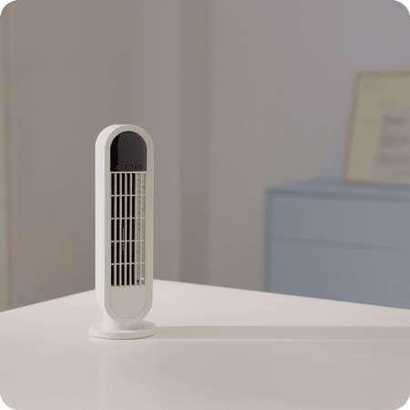 Airpuff 4 rotierender Tischventilator weiß