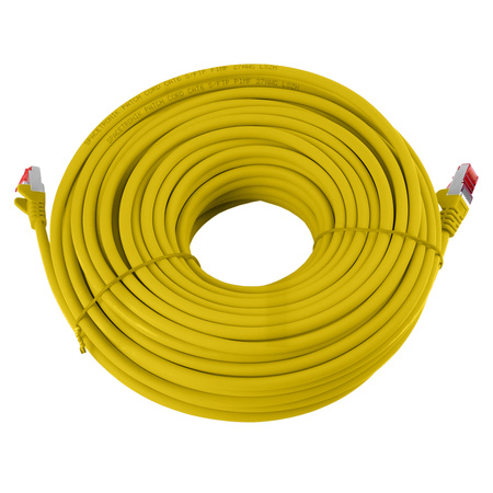Kabel RJ45 CAT 6 S/FTP AWG27 LSZH żółty 20m