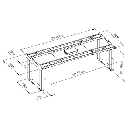 Spacetronik SPE-434G elektrischer Tischständer