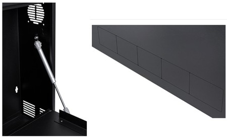 19'' 2U Rackmount-Gehäuse 350x130mm BLACK vertikal