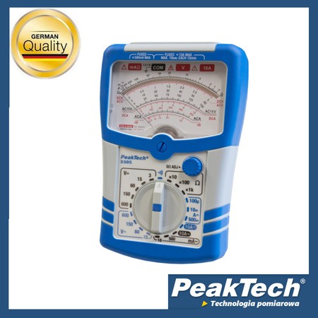 PeakTech 3385 Analog-Multimeter 600V 10A AC DC