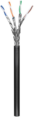 Skrętka internetowa CAT7 S/FTP 4x2xAWG23/1 zewnętrzna PE czarna 100m - zdjęcie 2