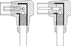 TV-Stecker IEC GN-WT Goobay gewinkelt Weiß 10m